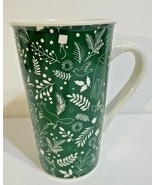 Starbucks Green and White Christmas Tall Coffee Tea Cup with Handle 2019 - £10.04 GBP