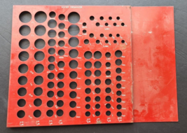 Socket Organizer Tool Bench Insert Red Metal Drop In Vintage - £167.10 GBP