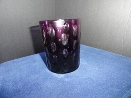 Faberge Bubble Purple  Double Old Fashion Glass 5 1/2&quot; H x 3 7/8&quot; W - £219.54 GBP