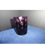 Faberge Bubble Purple  Double Old Fashion Glass 5 1/2&quot; H x 3 7/8&quot; W - £215.75 GBP