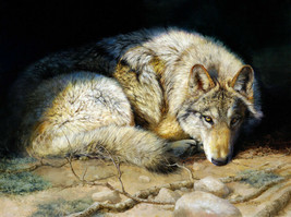 wolf wildlife nature animal ceramic tile mural backsplash medallion - £46.69 GBP+