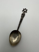 Vintage Jude’s Star Of David 4 1/8” Sterling Silver Souvenir Spoon - £26.97 GBP