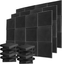 Ydhtdlhc 52 Pack Acoustic Panels Studio Foam 12&quot;X12&quot; X1&quot; Sound-Proof, Black - £34.08 GBP