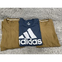 T Shirt Men L Garment Crew Neck Cotton Casual Tee Lot 3 Adidas Jockey Preowned - $17.97