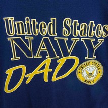 US Navy Dad T Shirt Mens Size XL Blue United States Made USA Blue Milita... - $7.95