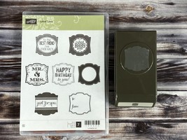 Stampin&#39; Up! Stamp &amp; Punch Set - Label Love - 100% Complete  - £19.16 GBP