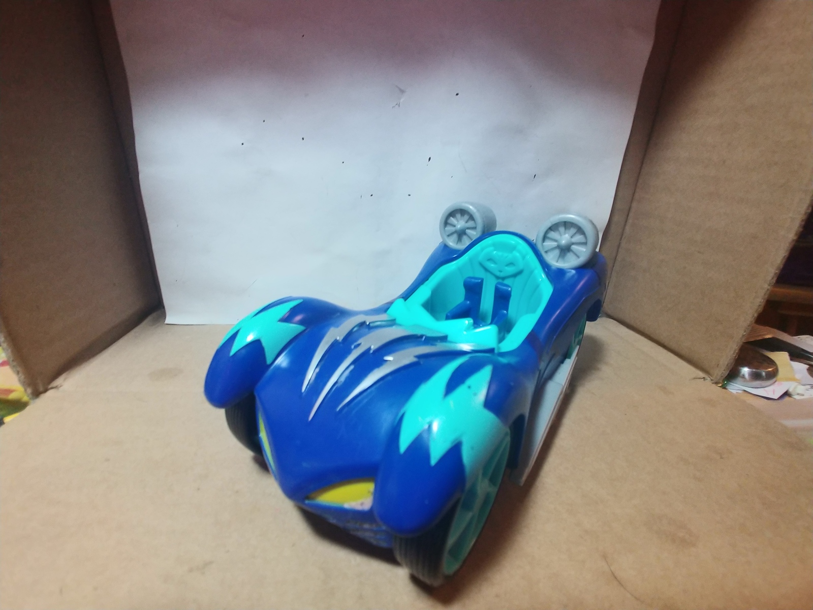 PJ Masks Turbo Blast Racer Vehicle Blue Cat-Car Just Play  - $8.00