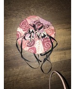 Ganz Fabric Jewelry Drawstring Storage Pouch Pink Swirl w/ Satiny Compar... - $20.47 CAD