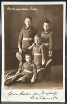 1914 RPPC Wilhelm II Crown Prince&#39;s Sons Prince Wilhelm Real Photo Postcard - £14.48 GBP