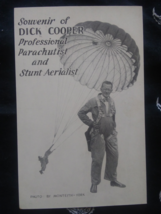 Signed Souvenir of Dick Cooper Professional Parachutist and Stunt Aerialist - $110.00