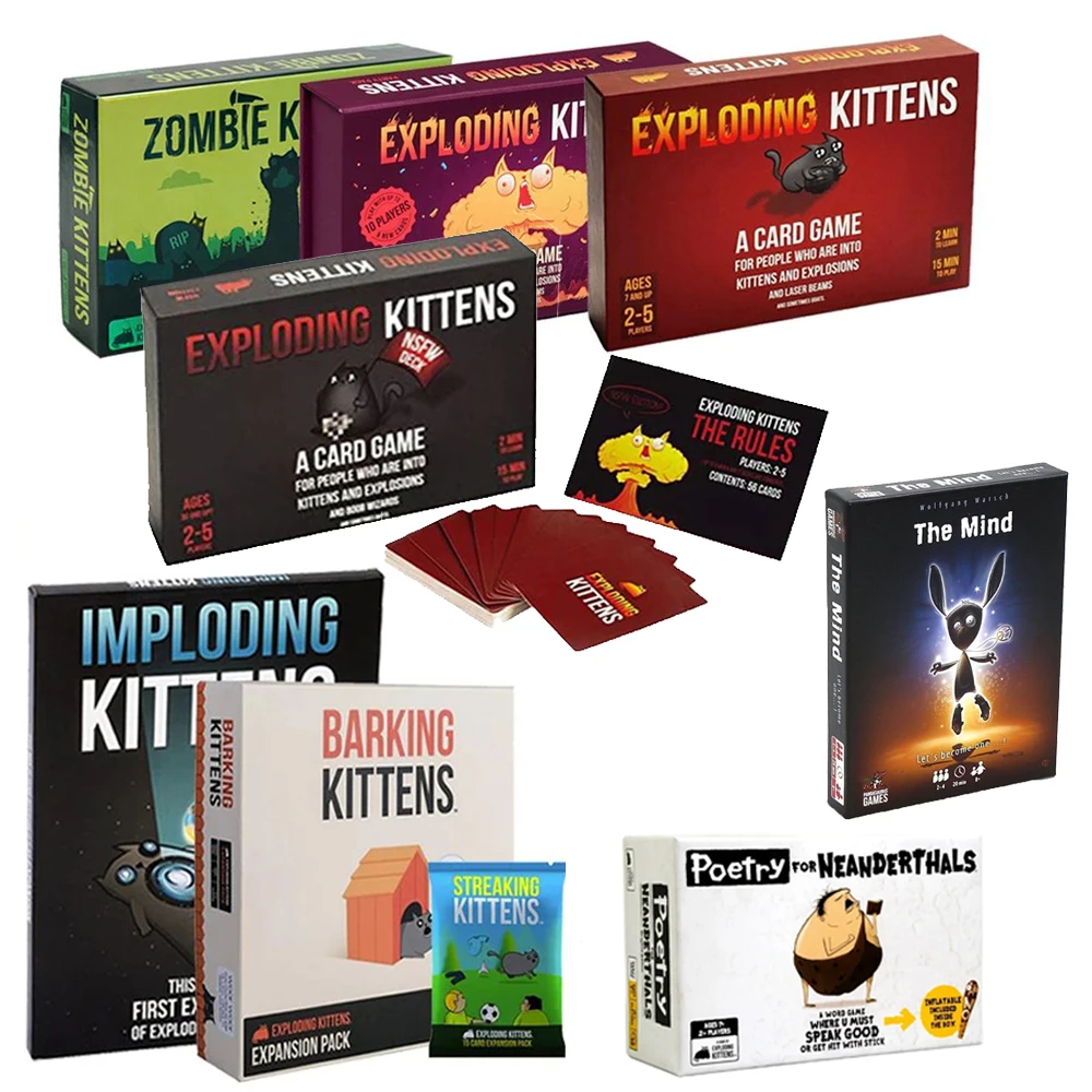 New Exploding Kittens 2 Player Edition Card Game Original Edition Party - £9.22 GBP+