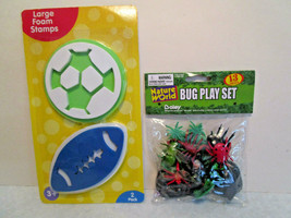 Kids Boley Toy Lot BUG PLAY SET 13 pc Pack &amp; 4&quot; Foam GAME BALL STAMPERS - $5.24