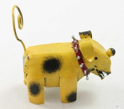 Photo/Card Holder Metal Yellow and Black Dog with Spike Collar  - £5.53 GBP