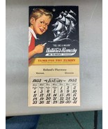 1953 Calendar Holland Pharmacy Warroad Minnesota Tums advertising Nature... - £31.53 GBP