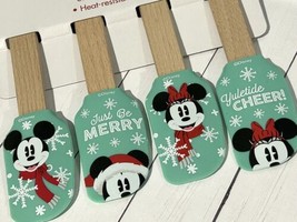 Disney Mickey Mouse Minnie Mouse Christmas Silicone Spatula 4 Pack Set BNWT NEW - $37.99
