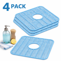 4 Pack Sink Protector Mat Plastic Center Drain Cutout Protect Plates Cup... - $21.73