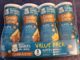 8 Cans Gerber Graduates Puffs Cereal Snack Variety Pack 1.48 Oz - $37.12