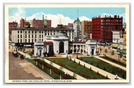 Gateway Park and Nicollet Hotel Minneapolis Minnesota MN UNP WB Postcard W6 - £1.99 GBP