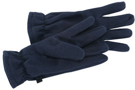 Mens Ladies Fleece Warm Everyday Gloves Navy &amp; Black Winter Fall S/M, L/XL NEW! - £7.98 GBP