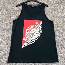 Air Jordan Shirt Men Large Black Jumpman Sleeveless Top Round Neck Cotto... - $54.28 CAD