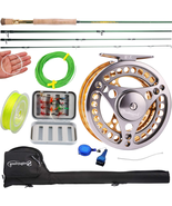 9 ft Fly Fishing Rod &amp; Reel Combo Kit, 7/8 Weight, 4-Piece with Case - $116.43