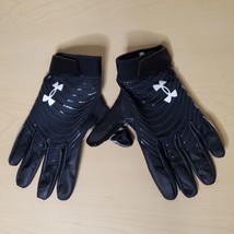 Under Armour UA Spotlight Size 3XL Receiver Football Gloves Black Silver - $49.98