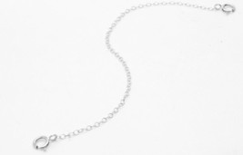 1 mm SOLID 14K WHITE GOLD Extender /Safety Chain  Necklace Bracelet spring lock - £17.04 GBP