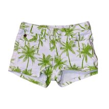 Hudson Green Palm Tree Print Girls Sz 6 Denim Shorts - $20.07 CAD