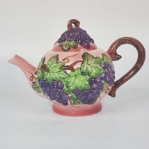 Formalities Grape Bunches Baum Bros Majolica Teapot Collection Beautiful - £33.33 GBP