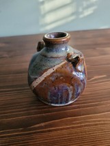 Studio Art Pottery Weed Pot Vase handmade signed Totem Pots 07 - £14.59 GBP