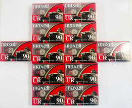 Maxell UR Audio Cassette Normal Bias UR 90 Minute Lot of 12 New Sealed - $19.79