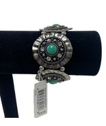 Periwinkle Turqoise Rhinestone Bezel Stretchy Bracelet 1.5 inches NWT Je... - £19.70 GBP