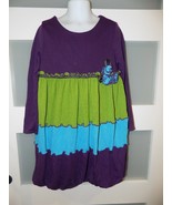 Bonnie Jean Purple/Green/Blue Knit LS Dress Size 6X Girl&#39;s - $24.66 CAD