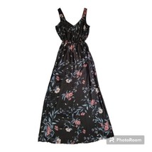 NWT show me your MUMU Large V-Neck Black Floral Print Kendal Maxi Gown D... - $44.54