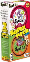 Spot It Super Pack 2 Fun Editions Bundle with 123 Animals Jr. Game for A... - £30.34 GBP