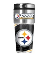 Pittsburgh Steelers Metallic Travel Tumbler Stainless Steel 16oz - $34.28 CAD