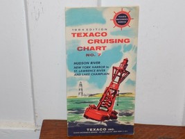 Vintage 1964 Texaco Cruising Chart No. 7 Fold Out Chart - $221.44 MXN