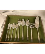 Vintage MCM Carlyle Cameo Stainless Steel Flatware 70pc Set &amp; Storage Box - £76.00 GBP