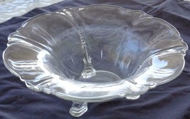 Vintage Pressed Glass Footed Flared Rim Center Bowl – Vgc – Beautiful Details - £63.28 GBP