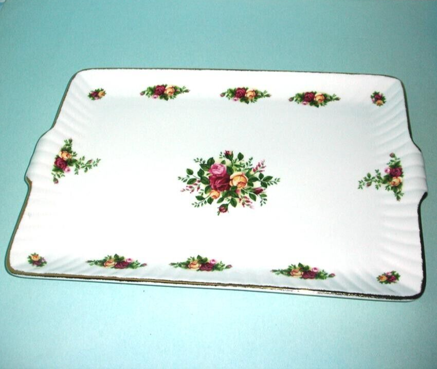 Royal Albert Old Country Roses Fluted Serving Tray Dish 12.5&quot; w/Handles New - $69.20