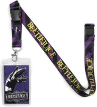 Beetlejuice Movie Repeating Name Logo Lanyard and Photo Badge Holder NEW UNUSED - £4.87 GBP