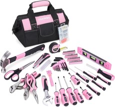 FASTPRO Pink Tool Set, 220-Piece Lady&#39;s Home Repairing Tool Kit with 12-... - £87.23 GBP