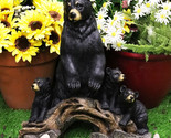 Ebros Large Rustic Forest Protective Mother Black Bear With 3 Bear Cubs ... - £69.03 GBP
