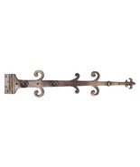 Lot of 25.5&quot; Vintage Solid Brass Gate Hinges with Batik Flower Detail En... - $155.00+