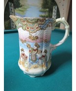 BEAUTIFUL CLASSIC ANTIQUE CHINESE PORCELAIN VASE MORIAGE DECOR 8 X 8 ORIG - $147.50