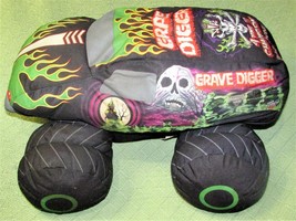 18&quot; Monster Truck Plush Grave Digger Stuffed Animal Wicked Cool Toys Champion - £9.84 GBP