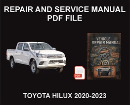 Toyota Hilux 2020-2023 Repair Manual, Guide, WorkShop Book - $19.00