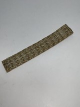 Sarah Coventry Chantilly Lace 1.25” Wide Filigree Gold Tone Panel Bracel... - $25.95