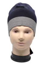 Patrizia Pepe Firenze Cap Blue Gray Wool Cashmere knitted Hat One Size - £47.47 GBP