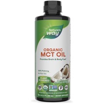 Nature&#39;s Way Organic MCT Oil, 16 Fl Oz, Brain and Body Fuel from Coconut... - $23.99